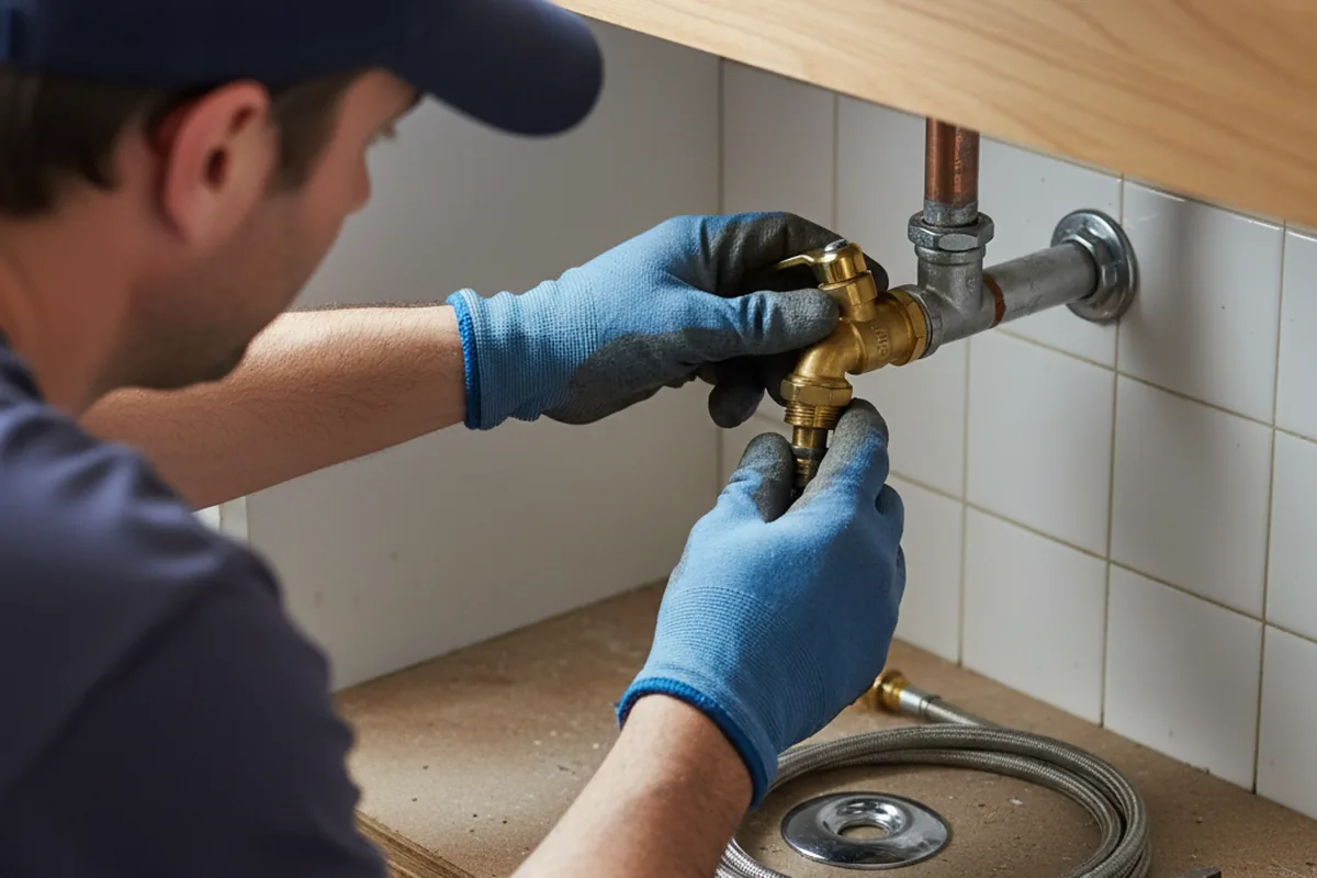 Shutoff valve and fitting work during Emergency Plumbing in Rosamond